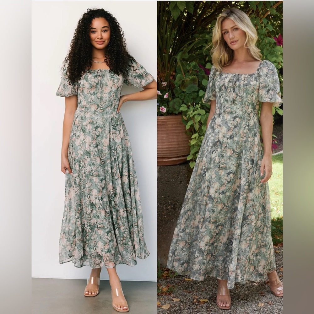 Baltic Born | Raelynn Maxi Dress | Green and Cream